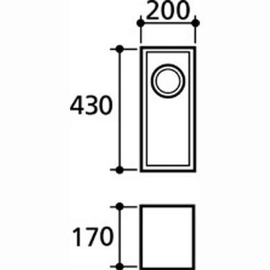 CDA KSC11SS Undermount Designer Square Cut Single Half Bowl