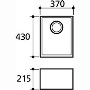 CDA KSC12SS Square Undermount Three Quarter Bowl Sink