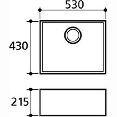 CDA KSC14SS Undermount Designer Square Cut Single Bowl