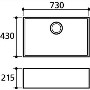 CDA KSC15SS Undermount Designer Square Cut Single Bowl