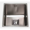Single Bowl Chrome Stainless Steel Square Strainer Kitchen Sink - CDA