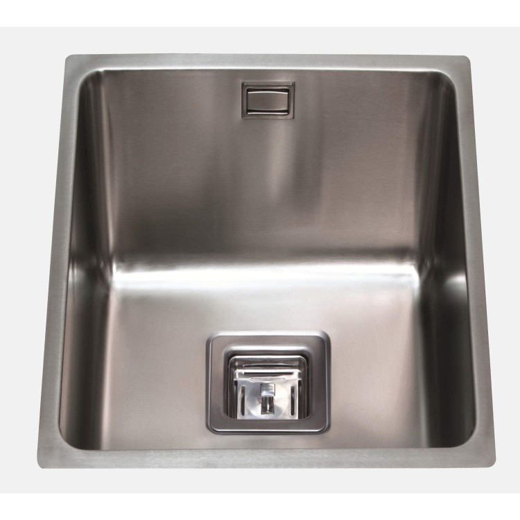 Single Bowl Chrome Stainless Steel Square Strainer Kitchen Sink - CDA