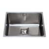 GRADE A1 - CDA KSC24SS Square Undermount Single Bowl Stainless Steel Sink