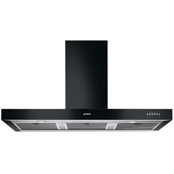 Smeg KSE110BL Symphony 110cm Chimney Cooker Hood Black