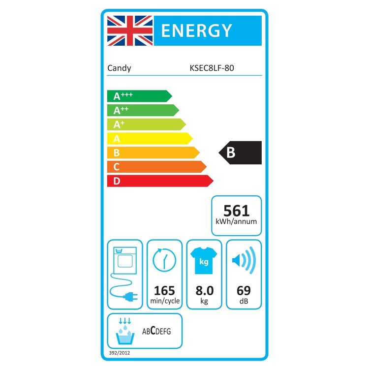 Candy Smart 8kg Condenser Tumble Dryer - White