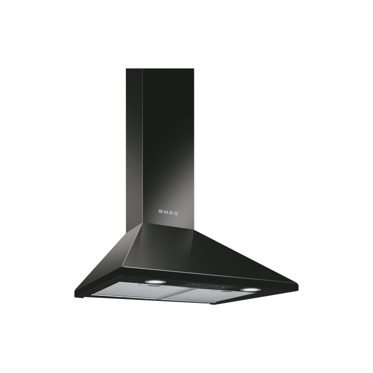 GRADE A2 - Smeg KSED65NEE 60cm Chimney Cooker Hood Black