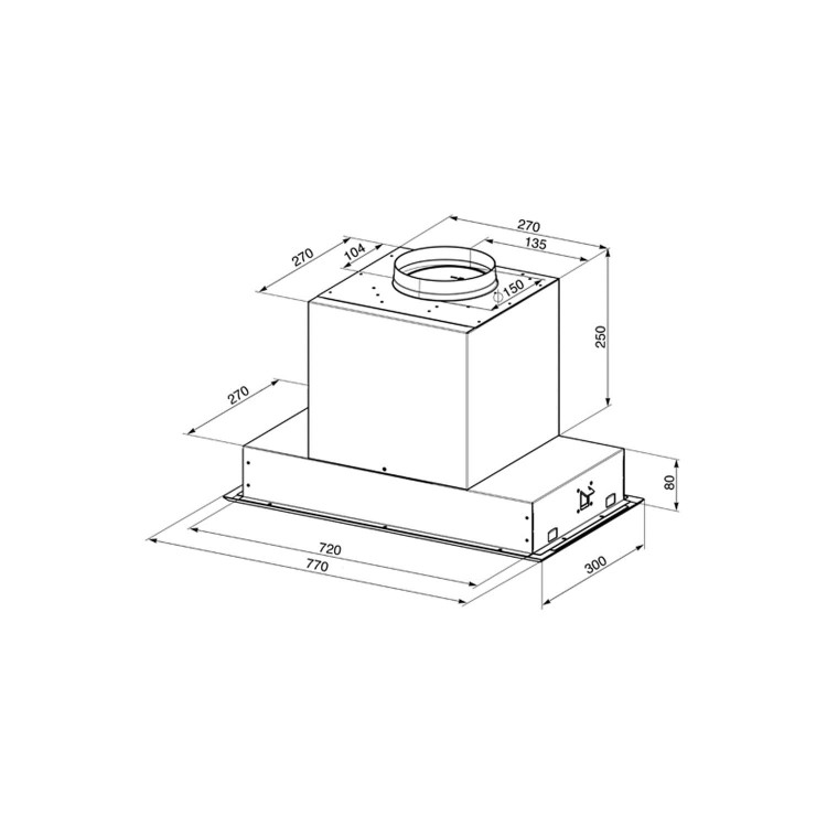 GRADE A3 - Smeg KSEG77XE 77cm Stainless Steel Convertible Canopy Cooker Hood