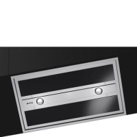 Smeg KSEG90VXNE-2 90cm Stainless Steel and Black Glass Ceiling Hood including remote control