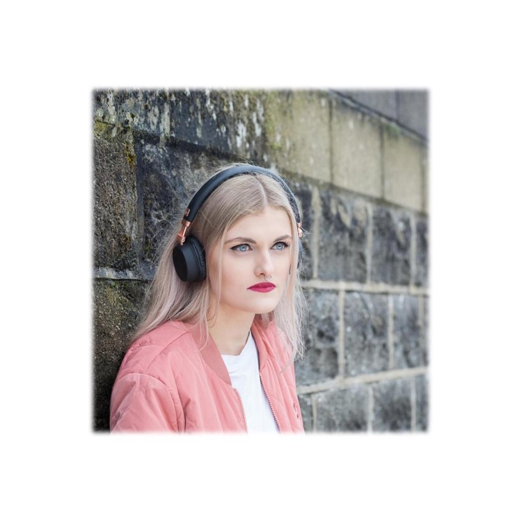 KitSound Harlem Wireless Bluetooth On-Ear Headphones with Mic - Rose Gold