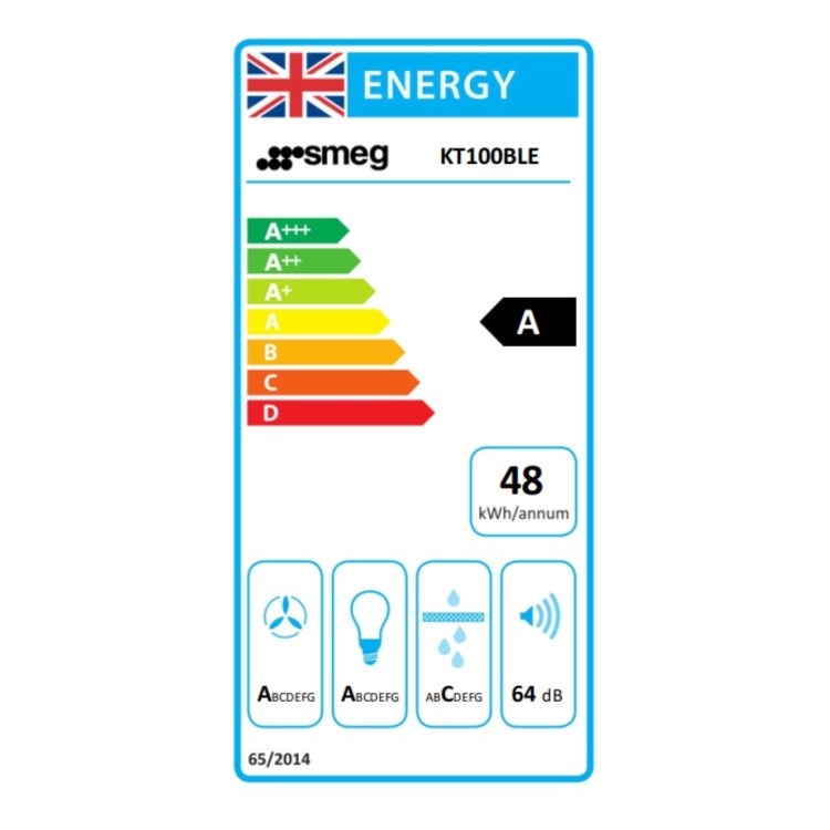 Smeg Victoria 100cm Chimney Cooker Hood -  Black