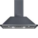 KT100GRE Smeg Victoria 100cm Chimney Cooker Hood - Slate Grey