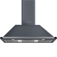 Smeg Victoria 100cm Chimney Cooker Hood - Slate Grey