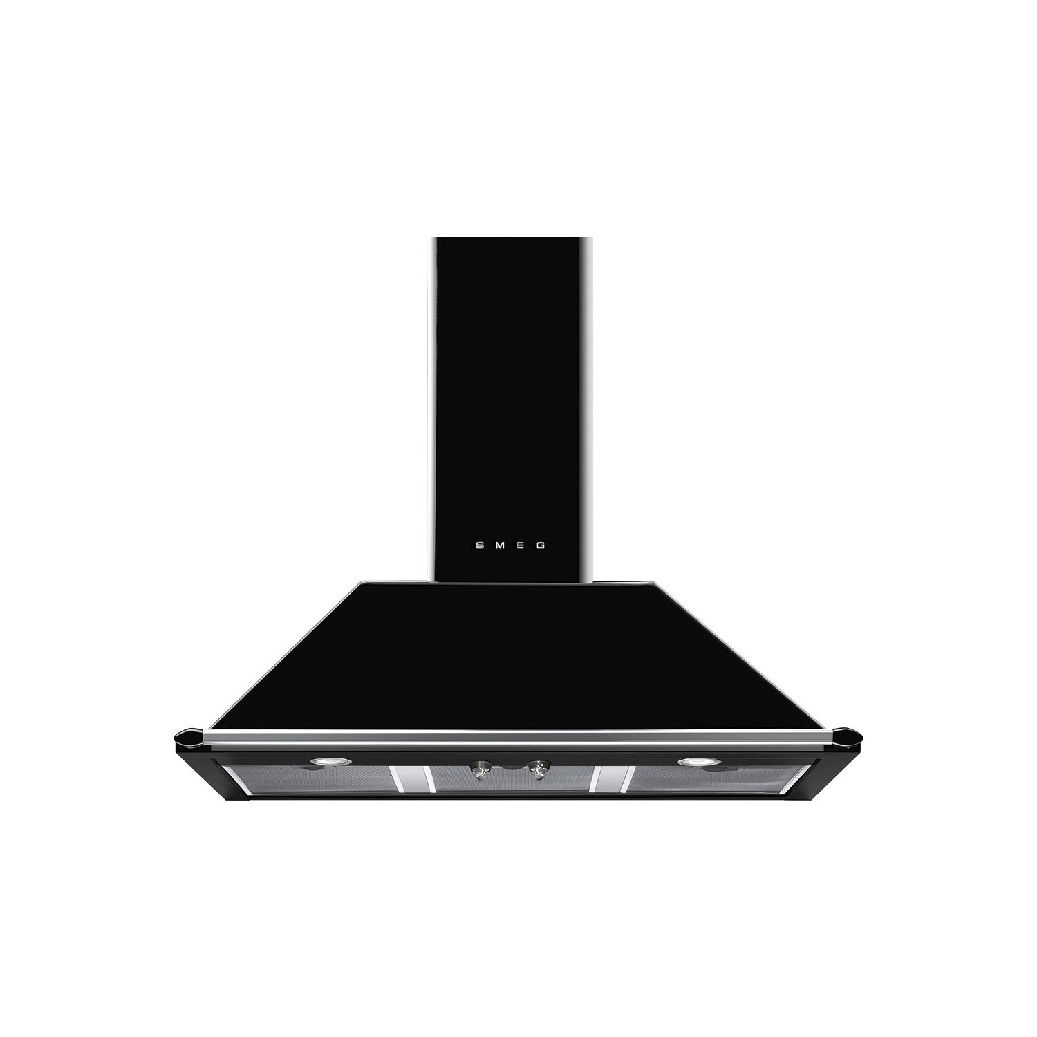 Smeg Black Victoria 100Cm Chimney Range Cooker Hood Size 100