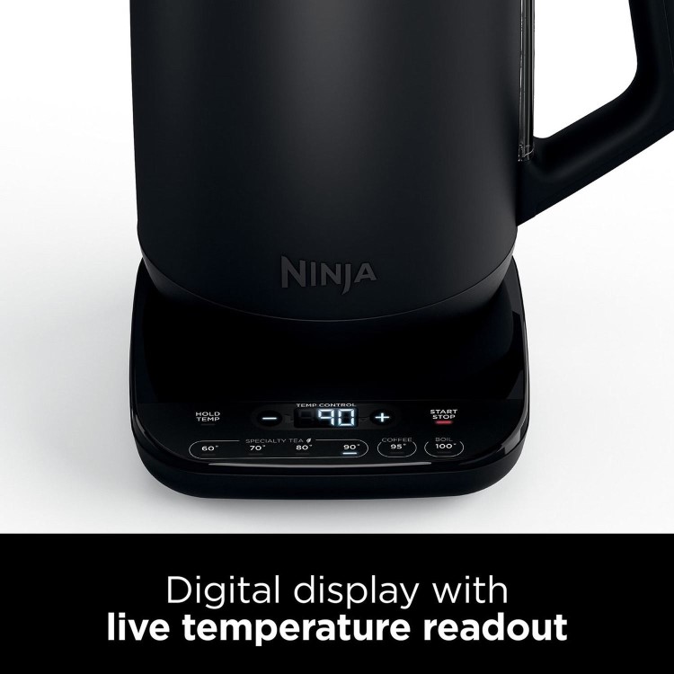 Ninja KT200UK 1.7L Perfect Temperature Kettle  Black  Fast Boil & Precise Temperature Control
