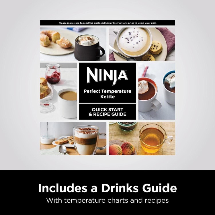 Ninja KT200UK 1.7L Perfect Temperature Kettle  Black  Fast Boil & Precise Temperature Control