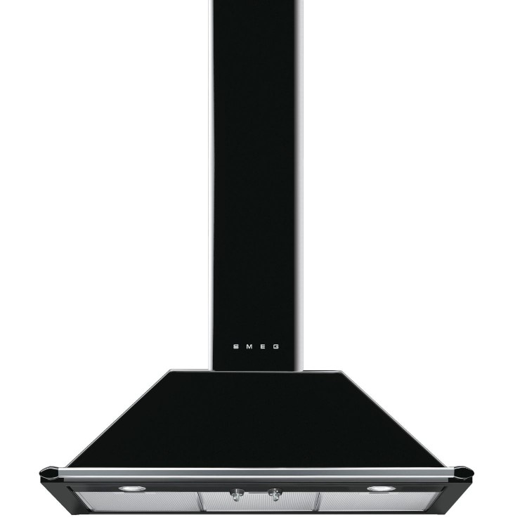Smeg Victoria 90cm Chimney Cooker Hood - Black