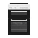 KTC611W Beko 60cm Twin Cavity Electric Cooker - White