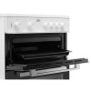 Refurbished 60cm Double Cavity Electric Cooker With Ceramic Hob White