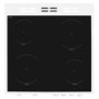 Refurbished 60cm Double Cavity Electric Cooker With Ceramic Hob White