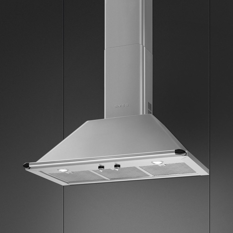 Smeg Victoria 90cm Chimney Cooker Hood - Stainless Steel