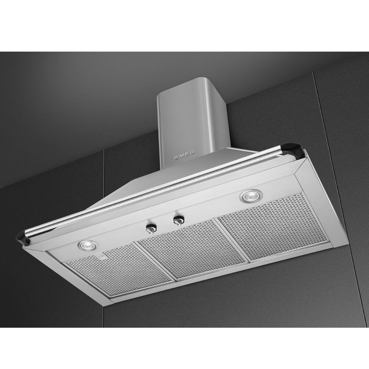 Smeg Victoria 90cm Chimney Cooker Hood - Stainless Steel
