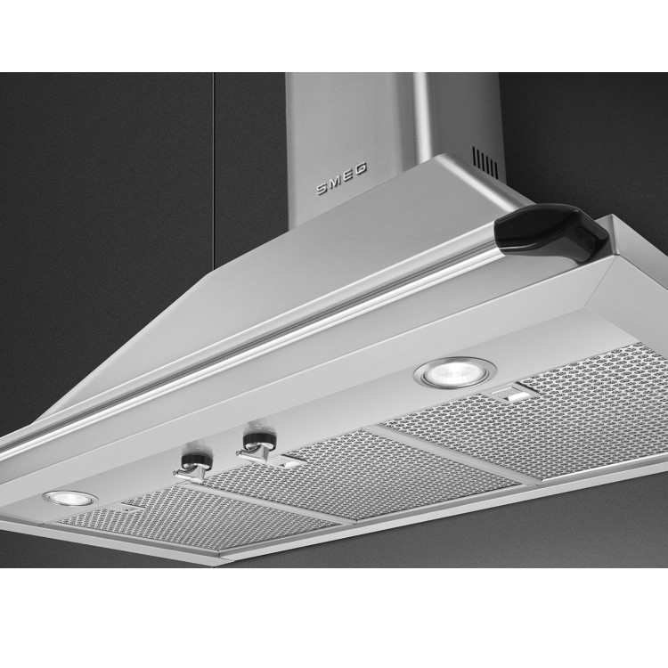 Smeg Victoria 90cm Chimney Cooker Hood - Stainless Steel