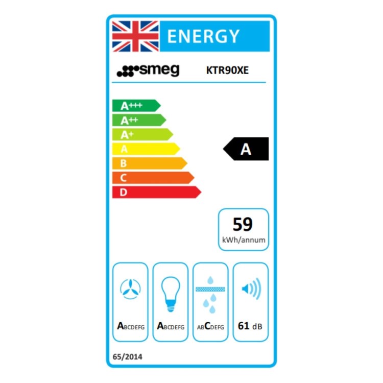 Smeg Victoria 90cm Chimney Cooker Hood - Stainless Steel