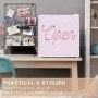 Kuhla Pink Open Sign 45 Litre Table Top Fridge - White