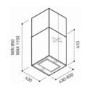 GRADE A1 - As new but box opened - Elica KUADRAISLAND60 Rectangular Column 60cm Island Cooker Hood Stainless Steel