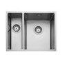 Rangemaster Kube 1.5 Bowl Inset / Undermount Chrome Stainless Steel Kitchen Sink