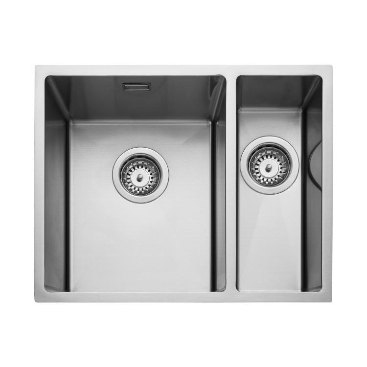 Rangemaster Kube 1.5 Bowl Inset / Undermount Chrome Stainless Steel Kitchen Sink