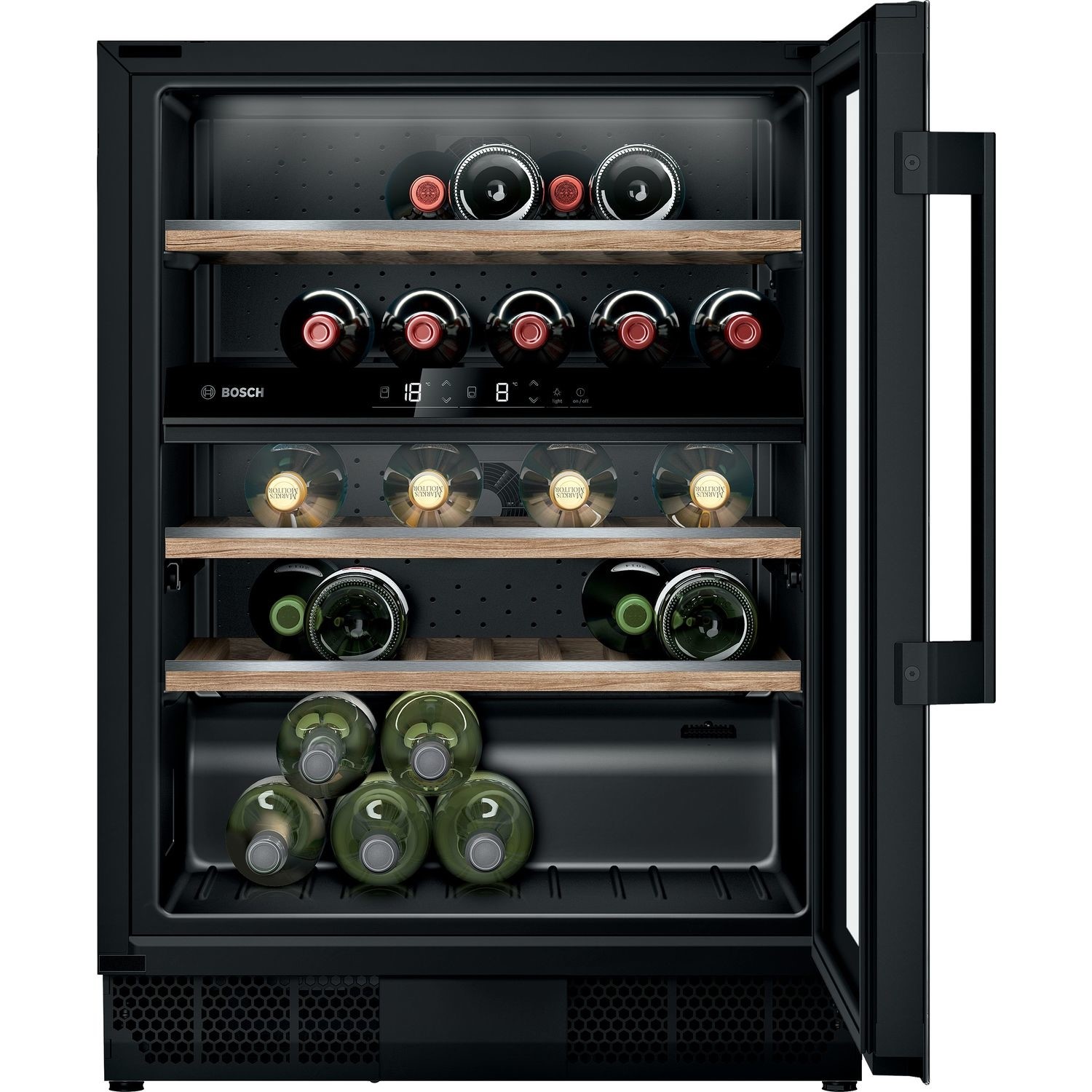 Bosch Serie 6 21 Bottle Built-in Wine Cooler - Black