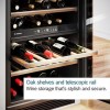 Bosch Series 6 21 Bottle Capacity Dual Zone Built-in Wine Cooler - Black