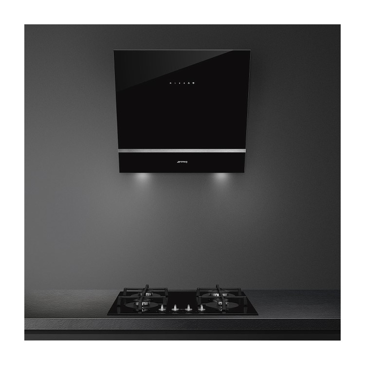 Smeg 60cm Angled Cooker Hood - Black