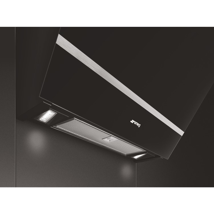 Smeg 60cm Angled Cooker Hood - Black