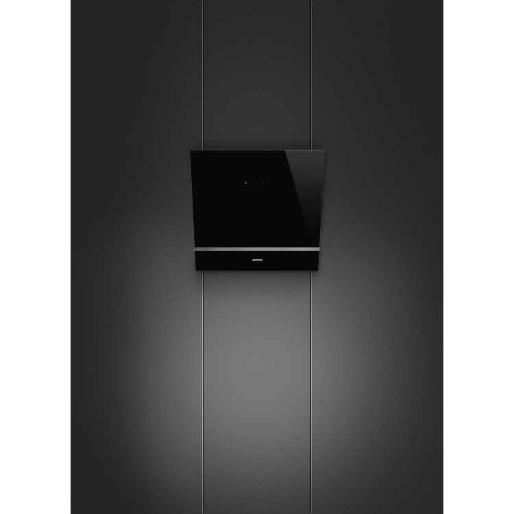 Smeg 60cm Angled Cooker Hood - Black