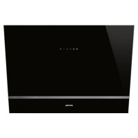 Refurbished Smeg KV28N 80cm Angled Chimney Cooker Hood Black Refurbished Smeg KV28N 80cm Angled Chimney Cooker Hood Black