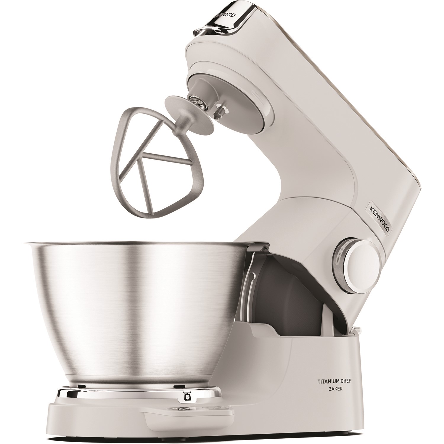 Kenwood Chef Titanium Baker Stand Mixer with 5L Bowl in White