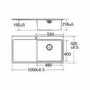 Single Bowl Chrome Stainless Steel Kitchen Sink with Left Hand Drainer - CDA