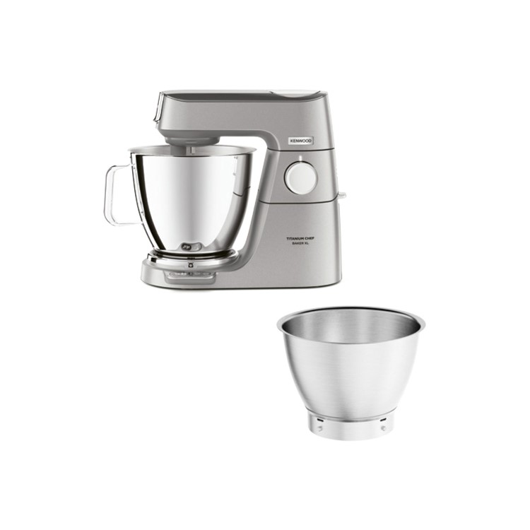 Kenwood KVL85.004SI Chef Titanium Baker XL Stand Mixer with 7L & 5L Bowls - Silver