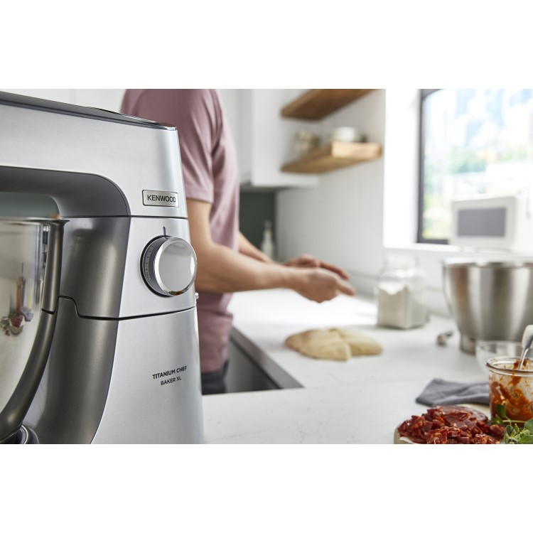 Kenwood KVL85.004SI Chef Titanium Baker XL Stand Mixer with 7L & 5L Bowls - Silver