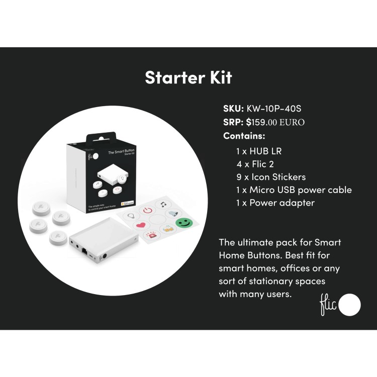 Flic 2 Smart Button Home Starter Kit