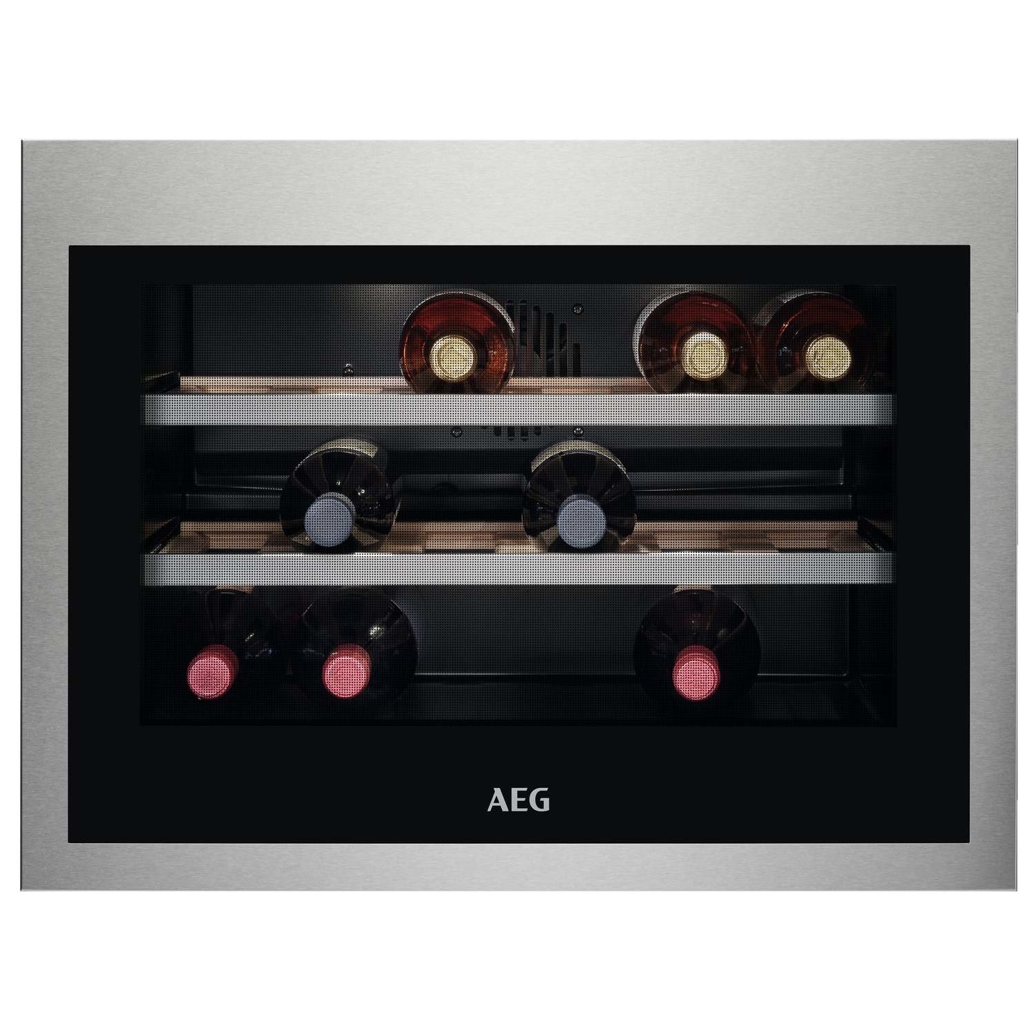 Refurbished AEG KWE884520M 18 Bottle Integrated Wine Cooler Stainless Steel