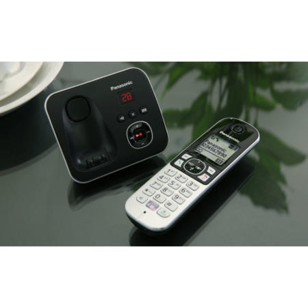 Panasonic KX-TG6822EB Cordless Telephone with Answer Machine - Twin