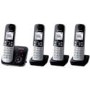 Panasonic KX-TG6824EB Cordless Telephone with Answer Machine - Quad