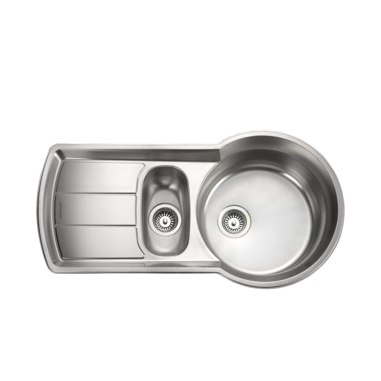 Rangemaster KY10002 Keyhole 1000x520 1.5 Bowl Reversible Stainless Steel Sink