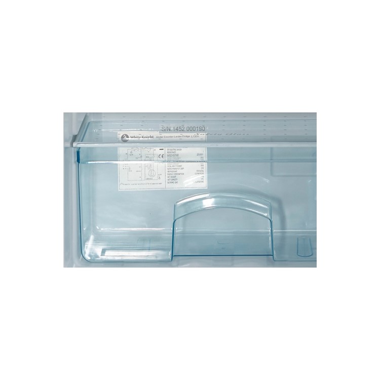 White Knight L130H 55cm Wide Freestanding Under Counter Larder Fridge - White