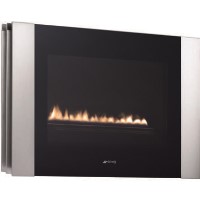 Smeg L23LIN Linea Landscape Natural Gas Wall Fire in Stainless Steel
