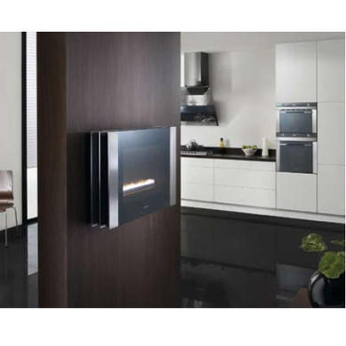 Smeg L23LIN Linea Landscape Natural Gas Wall Fire in Stainless Steel