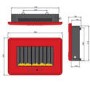 Smeg L30FABRE 50s Retro Style Natural Gas Wall Fire in Red